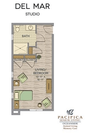 Floorplan of Pacifica Senior Living Oceanside, Assisted Living, Oceanside, CA 2