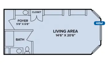 Floorplan of Raintree Terrace, Assisted Living, Knoxville, TN 1