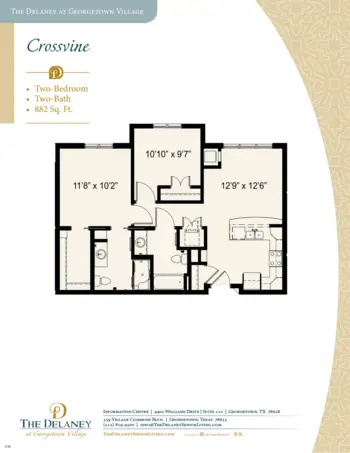 Floorplan of The Delaney at Georgetown Village, Assisted Living, Georgetown, TX 4
