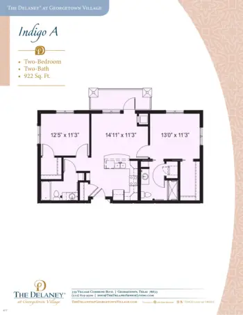 Floorplan of The Delaney at Georgetown Village, Assisted Living, Georgetown, TX 5
