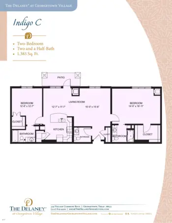 Floorplan of The Delaney at Georgetown Village, Assisted Living, Georgetown, TX 7