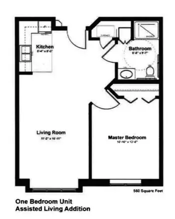 Floorplan of The Elms, Assisted Living, Reinbeck, IA 2