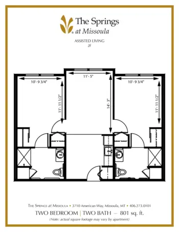 Floorplan of The Springs at Missoula, Assisted Living, Memory Care, Missoula, MT 2