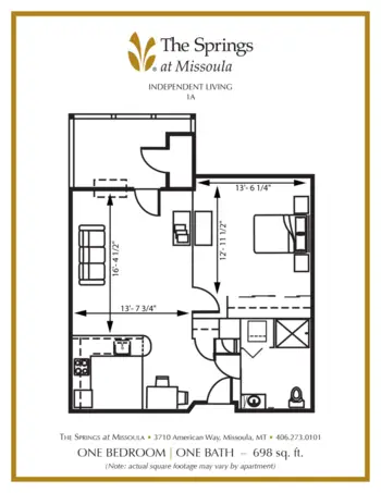 Floorplan of The Springs at Missoula, Assisted Living, Memory Care, Missoula, MT 4