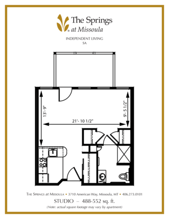 Floorplan of The Springs at Missoula, Assisted Living, Memory Care, Missoula, MT 10