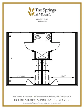 Floorplan of The Springs at Missoula, Assisted Living, Memory Care, Missoula, MT 12
