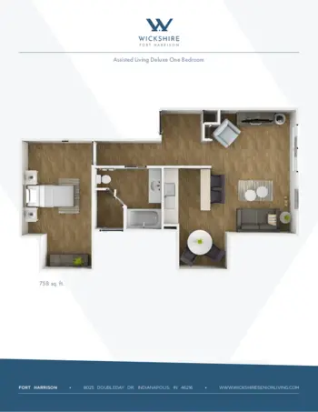 Floorplan of Wickshire Fort Harrison, Assisted Living, Indianapolis, IN 6