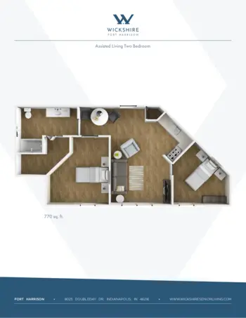 Floorplan of Wickshire Fort Harrison, Assisted Living, Indianapolis, IN 7