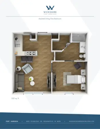 Floorplan of Wickshire Fort Harrison, Assisted Living, Indianapolis, IN 8