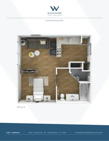Floorplan of Wickshire Fort Harrison, Assisted Living, Indianapolis, IN 9