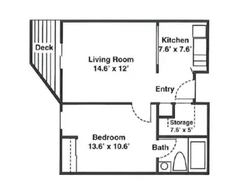 Floorplan of Arbor Village at Hillcrest, Assisted Living, Memory Care, Boise, ID 1