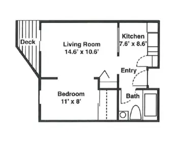 Floorplan of Arbor Village at Hillcrest, Assisted Living, Memory Care, Boise, ID 2