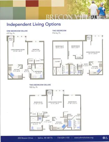 Floorplan of Brecon Village, Assisted Living, Memory Care, Saline, MI 2