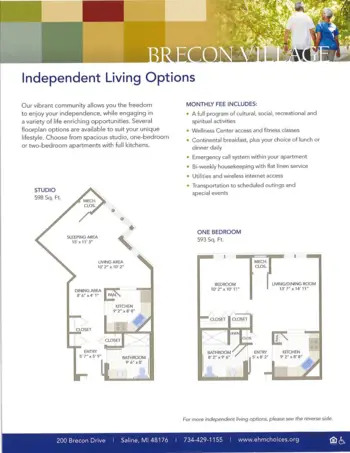 Floorplan of Brecon Village, Assisted Living, Memory Care, Saline, MI 3