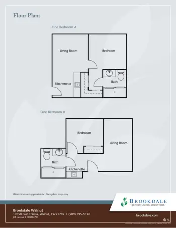 Floorplan of Brookdale Walnut, Assisted Living, Walnut, CA 2