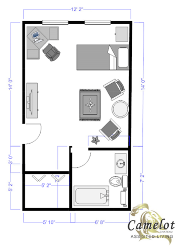 Floorplan of Camelot Chateau Assisted Living, Assisted Living, Ocala, FL 1