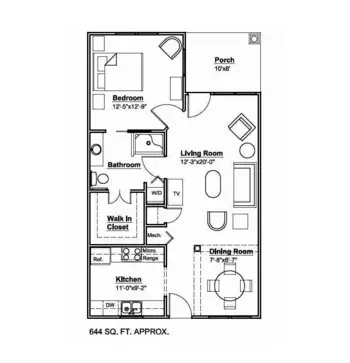 Floorplan of Carrick Glen Senior Living, Assisted Living, Mount Juliet, TN 1