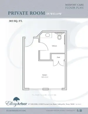 Floorplan of Ellery Arbor Memory Care, Assisted Living, Memory Care, Colleyville, TX 4