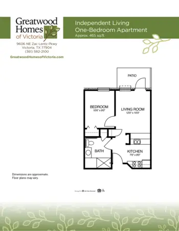 Floorplan of Greatwood Homes of Victoria, Assisted Living, Victoria, TX 1
