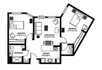 Floorplan of Meadowmere North Shore, Assisted Living, Mequon, WI 2
