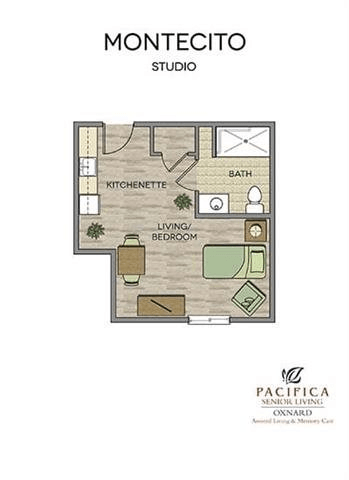 Floorplan of Pacifica Senior Living Oxnard, Assisted Living, Oxnard, CA 2