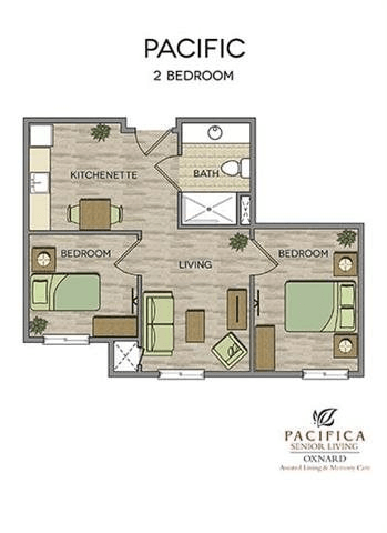 Floorplan of Pacifica Senior Living Oxnard, Assisted Living, Oxnard, CA 3