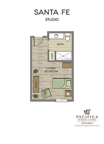Floorplan of Pacifica Senior Living Oxnard, Assisted Living, Oxnard, CA 4