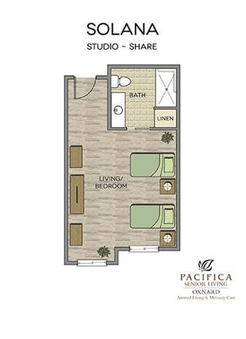 Floorplan of Pacifica Senior Living Oxnard, Assisted Living, Oxnard, CA 6