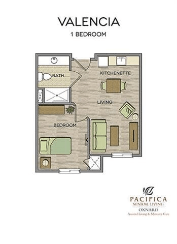 Floorplan of Pacifica Senior Living Oxnard, Assisted Living, Oxnard, CA 7
