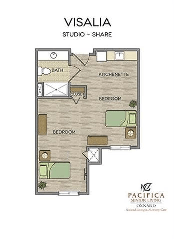 Floorplan of Pacifica Senior Living Oxnard, Assisted Living, Oxnard, CA 8