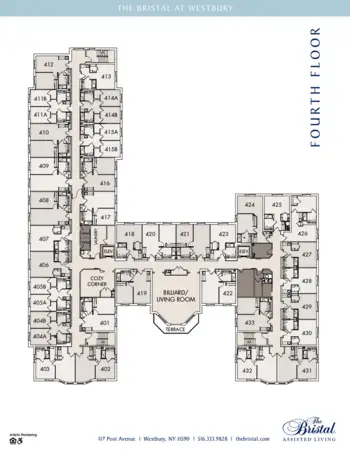 Floorplan of The Bristal at Westbury, Assisted Living, Westbury, NY 9