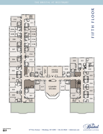 Floorplan of The Bristal at Westbury, Assisted Living, Westbury, NY 10