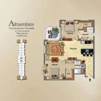 Floorplan of The Palace at Coral Gables, Assisted Living, Coral Gables, FL 1