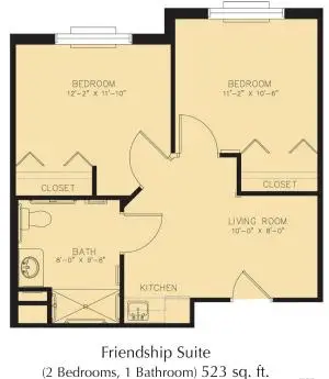 Floorplan of Toby Weinman Assisted Living Residence at Menorah Manor, Assisted Living, Saint Petersburg, FL 2