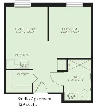 Floorplan of Toby Weinman Assisted Living Residence at Menorah Manor, Assisted Living, Saint Petersburg, FL 4