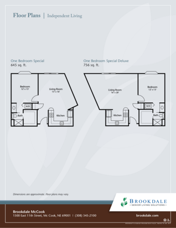 Floorplan of Brookdale McCook, Assisted Living, McCook, NE 2