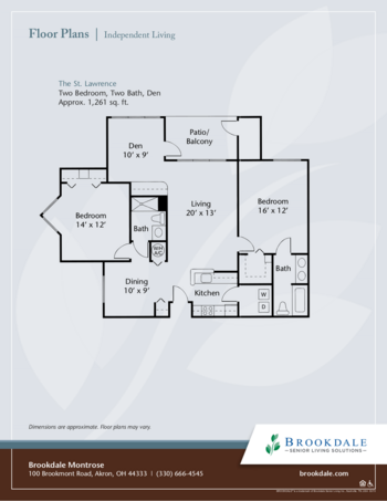 Floorplan of Brookdale Montrose, Assisted Living, Akron, OH 4