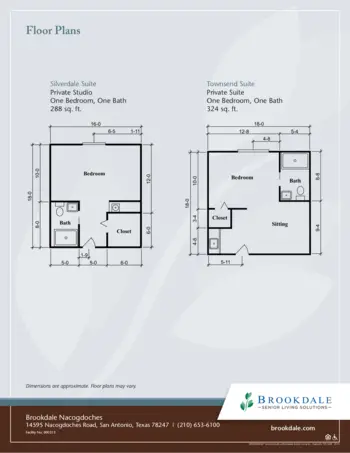 Floorplan of Brookdale Nacogdoches, Assisted Living, San Antonio, TX 1