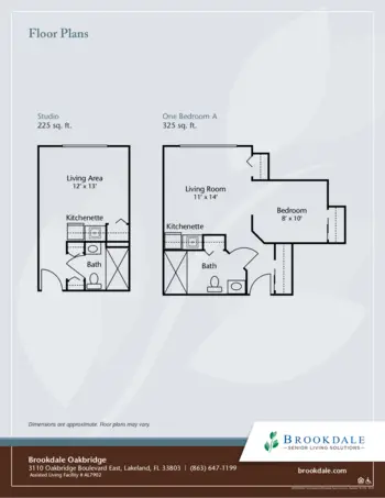 Floorplan of Brookdale Oakbridge, Assisted Living, Lakeland, FL 1