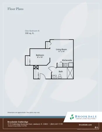 Floorplan of Brookdale Oakbridge, Assisted Living, Lakeland, FL 2