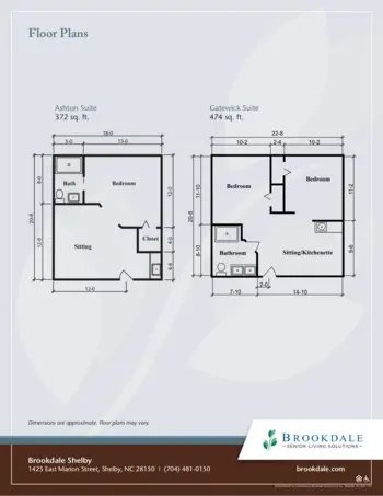 Floorplan of Brookdale Shelby, Assisted Living, Shelby, NC 3