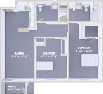 Floorplan of Brunswick Danbury, Assisted Living, Brunswick, OH 3