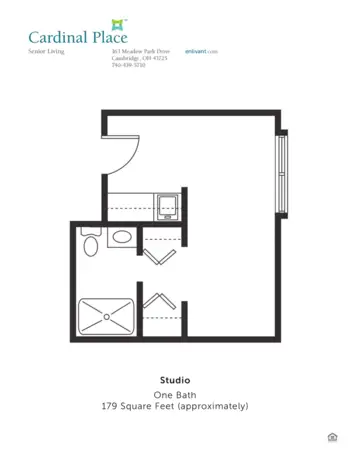 Floorplan of Cardinal Place, Assisted Living, Cambridge, OH 1