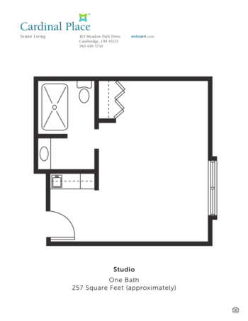 Floorplan of Cardinal Place, Assisted Living, Cambridge, OH 2