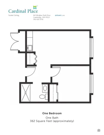 Floorplan of Cardinal Place, Assisted Living, Cambridge, OH 3