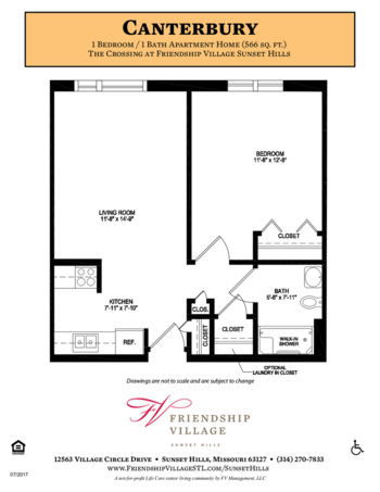 Floorplan of Friendship Village Saint Louis, Assisted Living, Memory Care, Saint Louis, MO 3