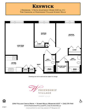Floorplan of Friendship Village Saint Louis, Assisted Living, Memory Care, Saint Louis, MO 4
