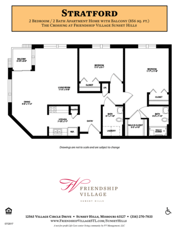 Floorplan of Friendship Village Saint Louis, Assisted Living, Memory Care, Saint Louis, MO 5