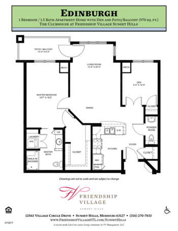 Floorplan of Friendship Village Saint Louis, Assisted Living, Memory Care, Saint Louis, MO 7