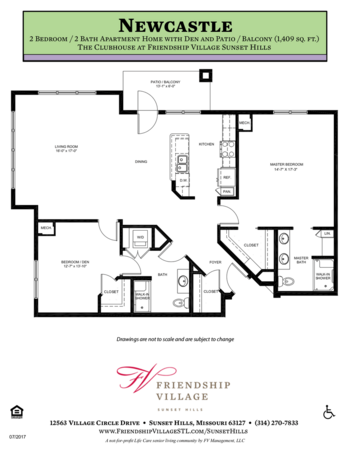 Floorplan of Friendship Village Saint Louis, Assisted Living, Memory Care, Saint Louis, MO 9